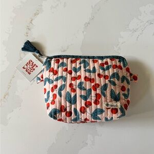 Hemlock Goods Cherry Quilted Zipper Pouch NWT